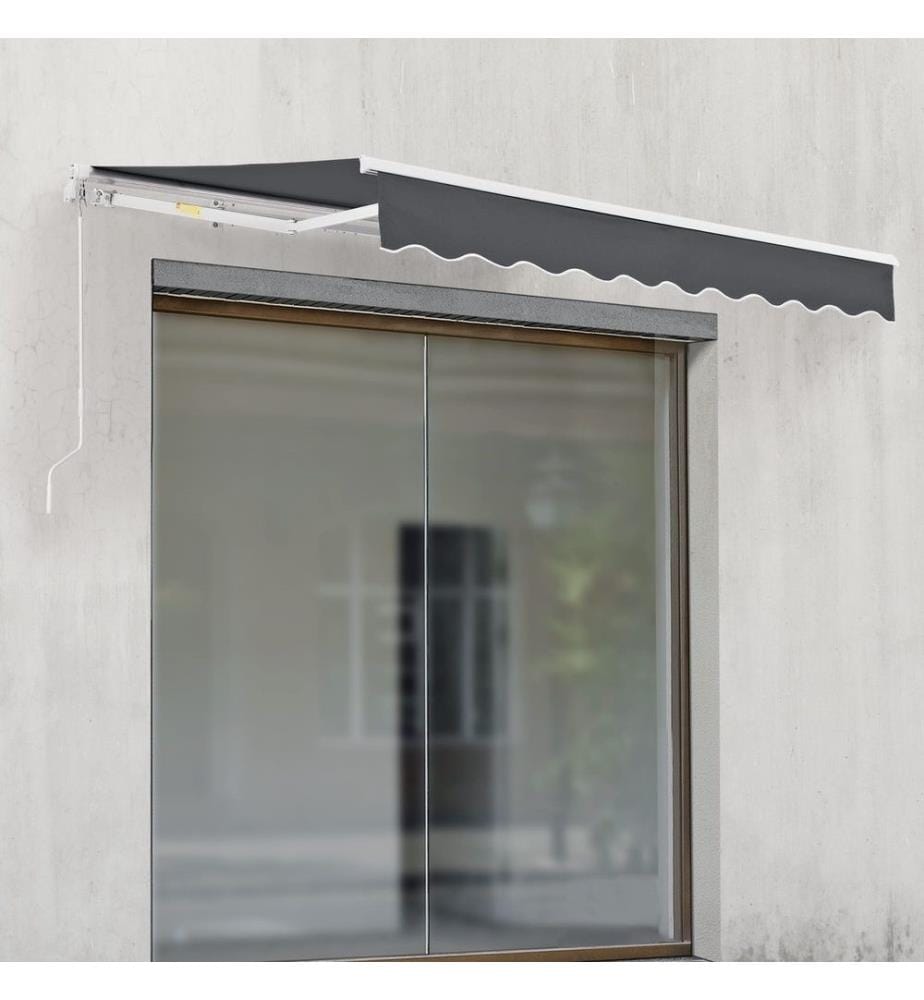 Bitonto 350x250 cm folding awning with hand crank dark gray