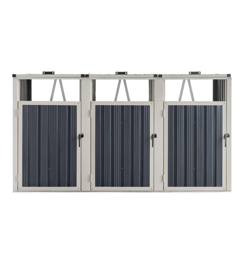 Tarbek waste garbage can box for 3 tons galvanized steel anthracite 121x219x82 cm