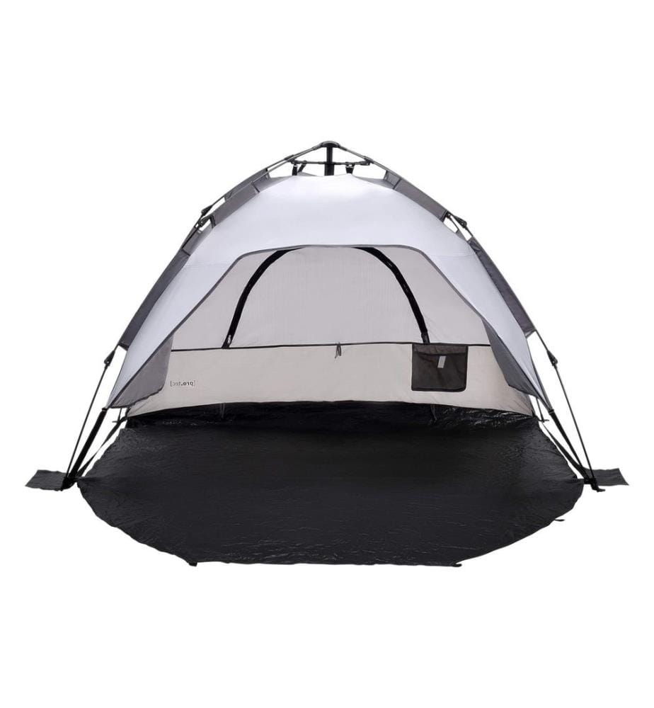 Tente de plage Mullsjö Pop Up 215x135x140 cm Gris