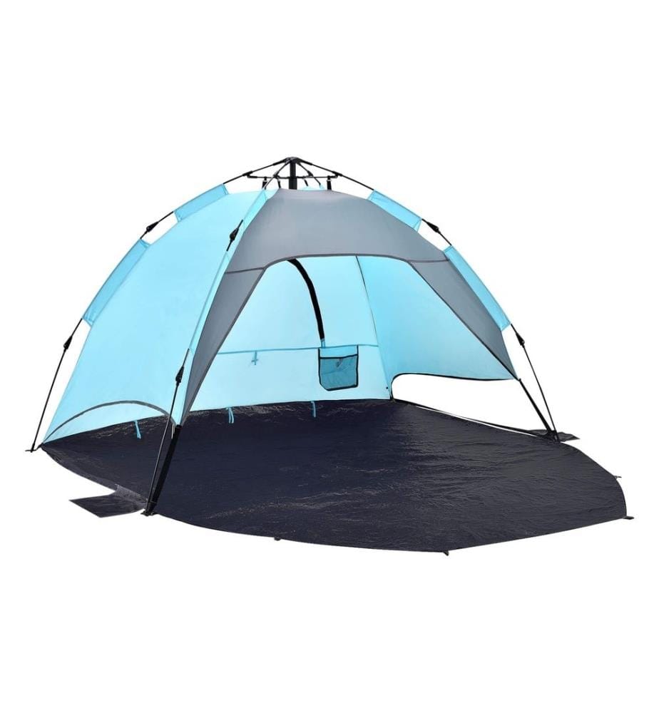 Beach shell Mullsjö Pop Up beach tent 215x135x140 cm light blue