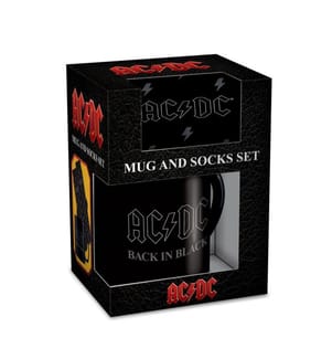 AC/DC - Ensemble mug et chaussettes BACK IN BLACK