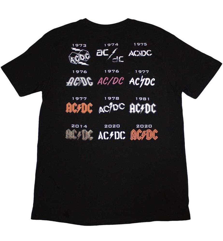 AC/DC - T-shirt LOGO HISTORY - Adulte