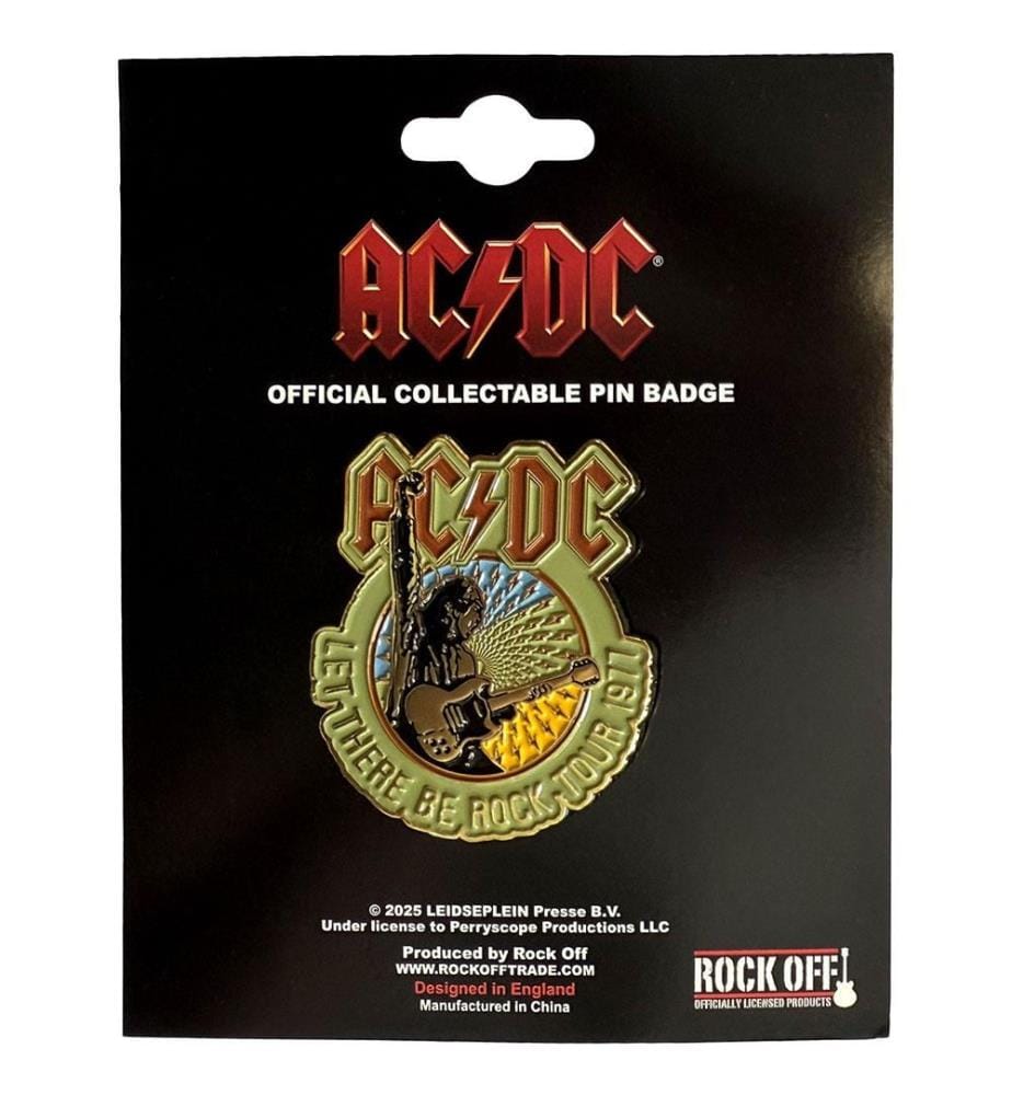 AC/DC - "Let There Be Rock Tour ´77" Abzeichen, Zink-Legierung Nadel