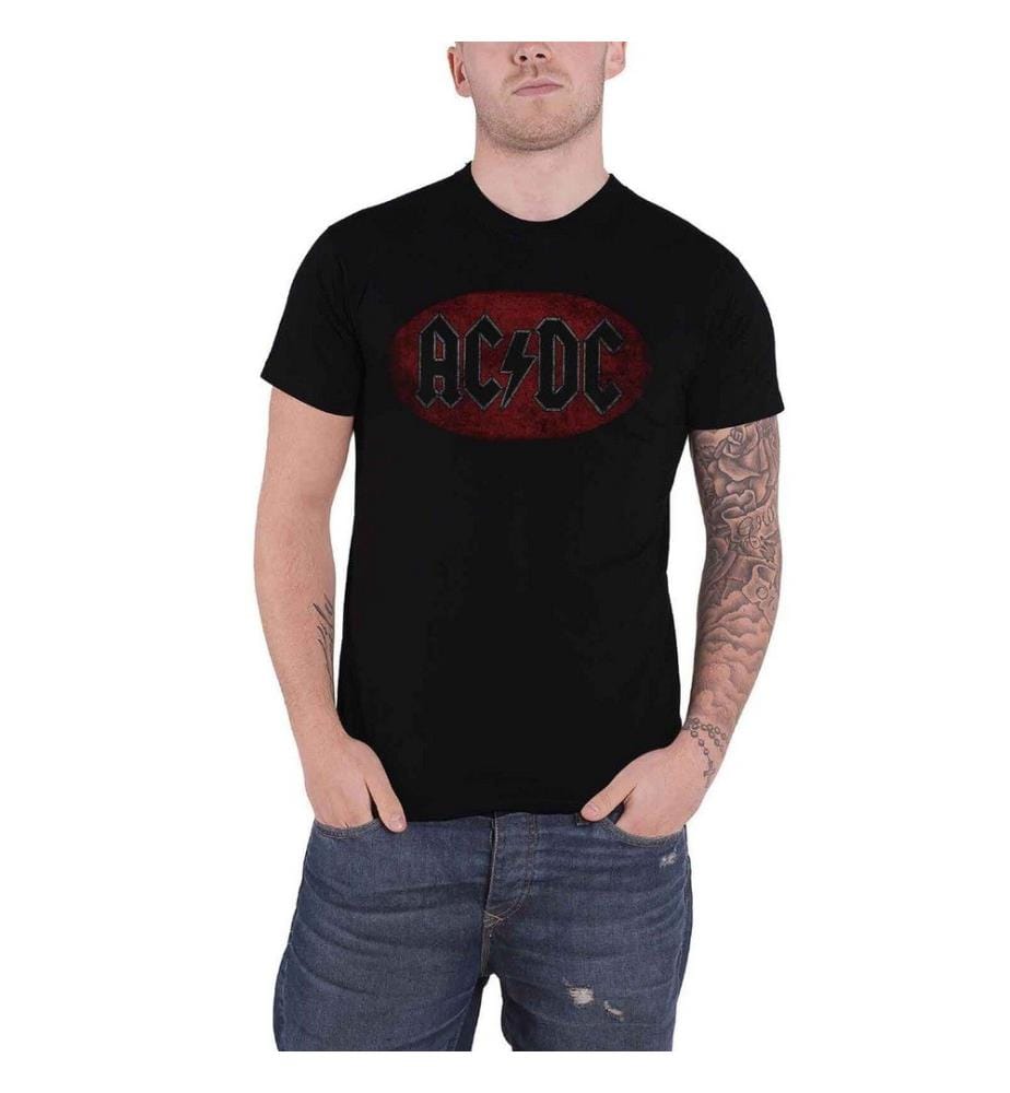 AC/DC Maglietta Ovale Logo Adulto Unisex