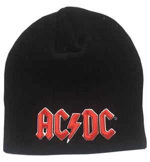 AC/DC Cappello a Cuffia Logo 3D Adulto Unisex