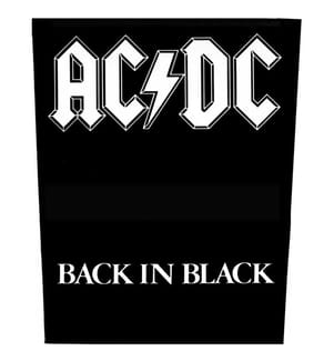 AC/DC - Écusson BACK IN BLACK
