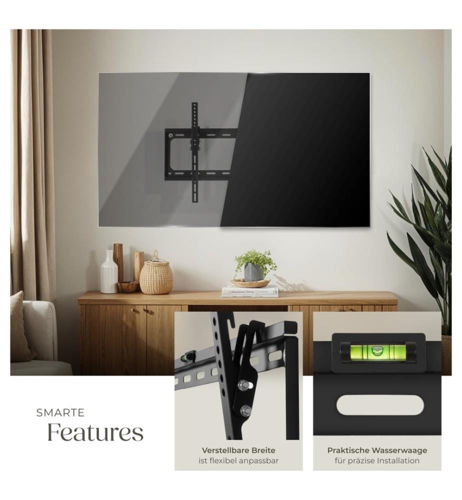 Support mural TV 32"- 100" inclinable, VESA max: 600x400, max 70kg - noir