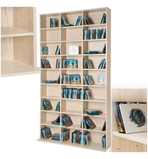 Étagère bibliothèque Christel 180 x 102 x 23,5 cm - marron hêtre