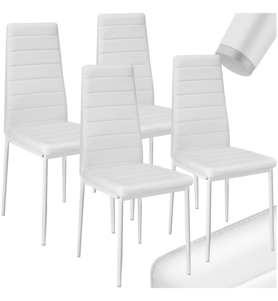 Esszimmerstühle Kunstleder - weiss, 4er Set