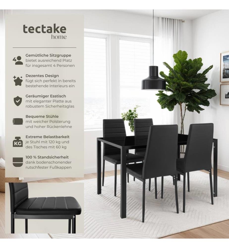 Set di mobili per sala da pranzo Berlino 41 - nero