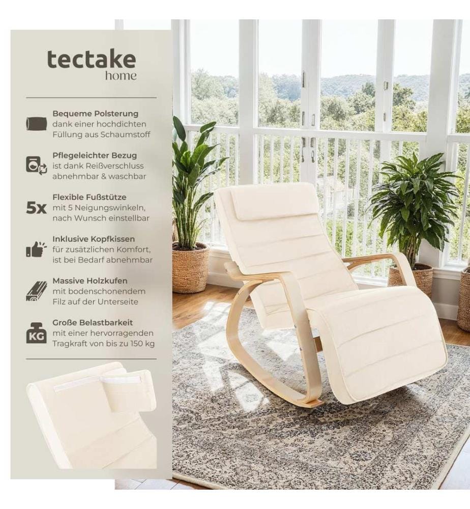 Fauteuil à bascule Onda - beige