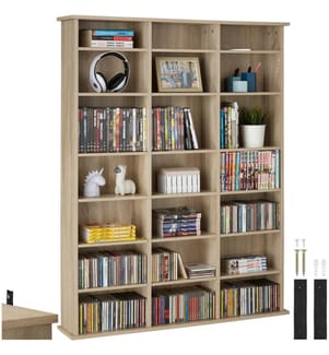 Étagère bibliothèque Stevie 105,5x19x136,5 cm - Bois clair, Chêne Sonoma