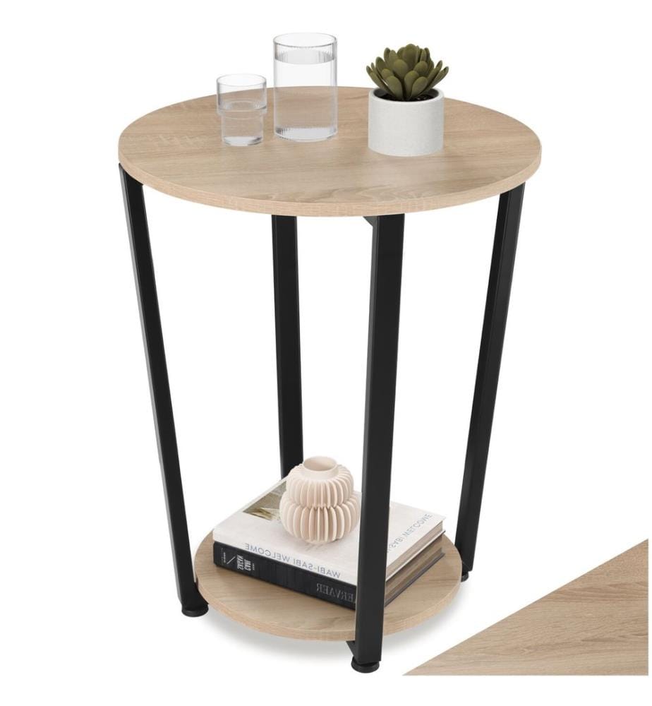 Beistelltisch Swindon 50x62,5 cm - Industrial Holz hell, Eiche Sonoma