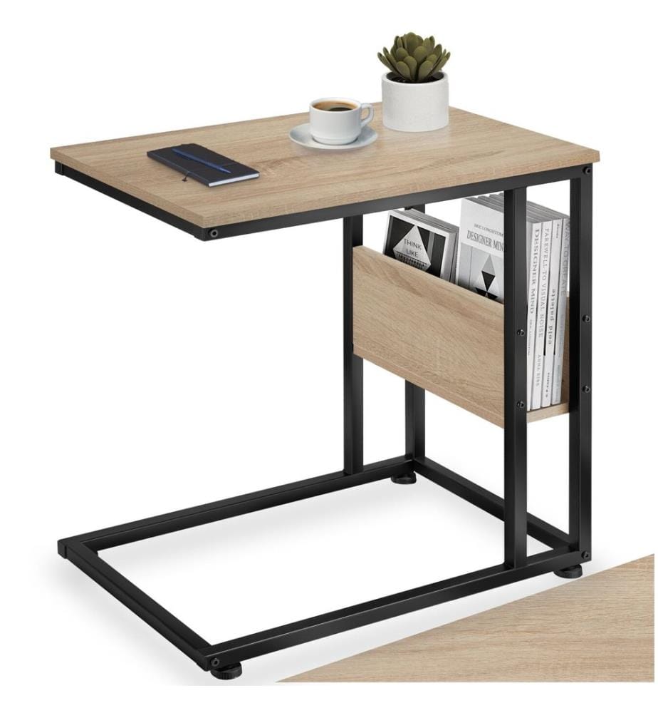 Beistelltisch Wigan 55x36,5x60 cm - Industrial Holz hell, Eiche Sonoma