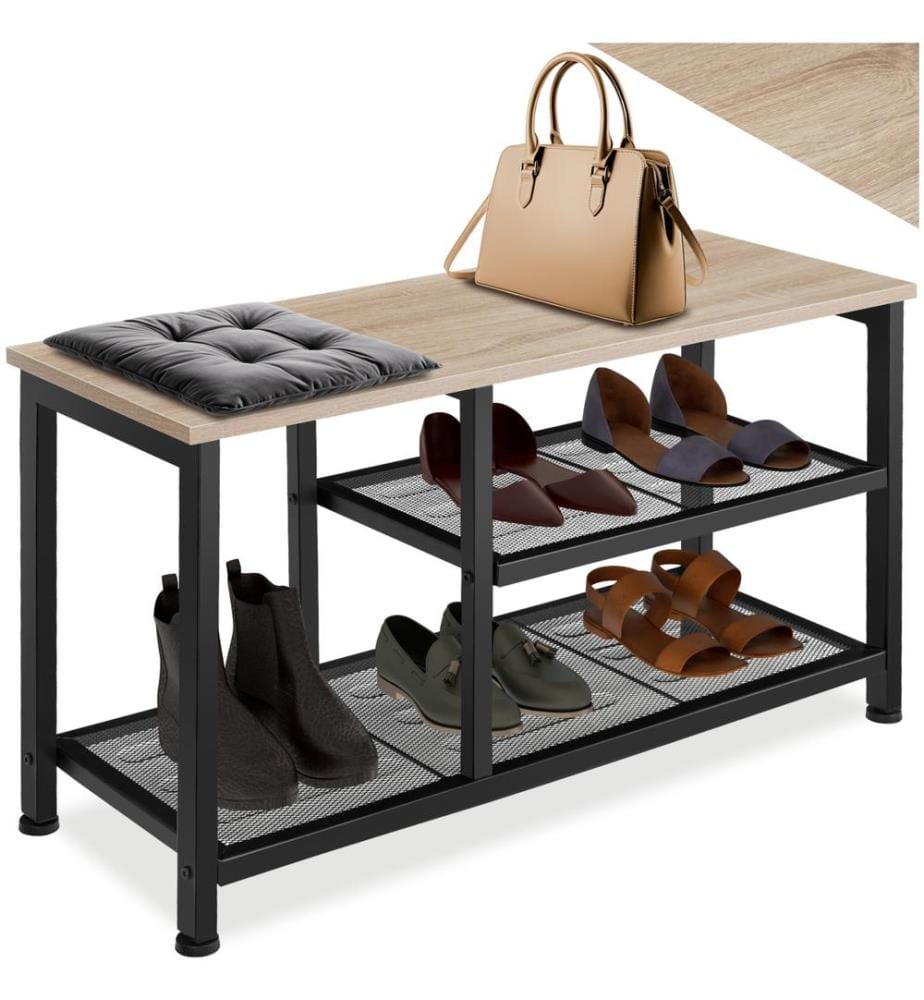 Schuhregal Taunton 80x30x45,5 cm - Industrial Holz hell, Eiche Sonoma