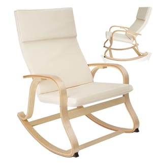 Schaukelstuhl Roca aus Birkenholz 150kg - beige