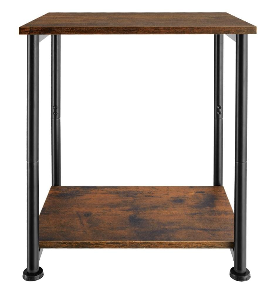 Tavolino Yonkers 38,5x30x51,5 cm - Legno industriale scuro, rustico
