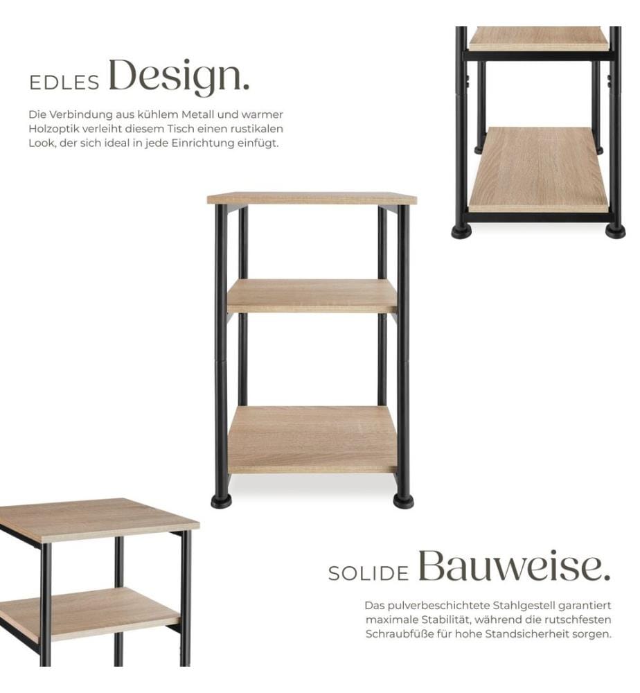 Beistelltisch Memphis 34x30x59 cm - Industrial Holz hell, Eiche Sonoma