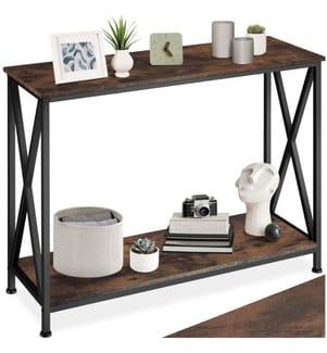 Konsolentisch Tacoma 100x35x80,5 cm - Industrial Holz dunkel, rustikal