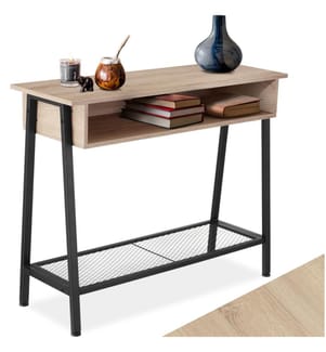 Konsolentisch Tralee 100x35x80,5 cm - Industrial Holz hell, Eiche Sonoma