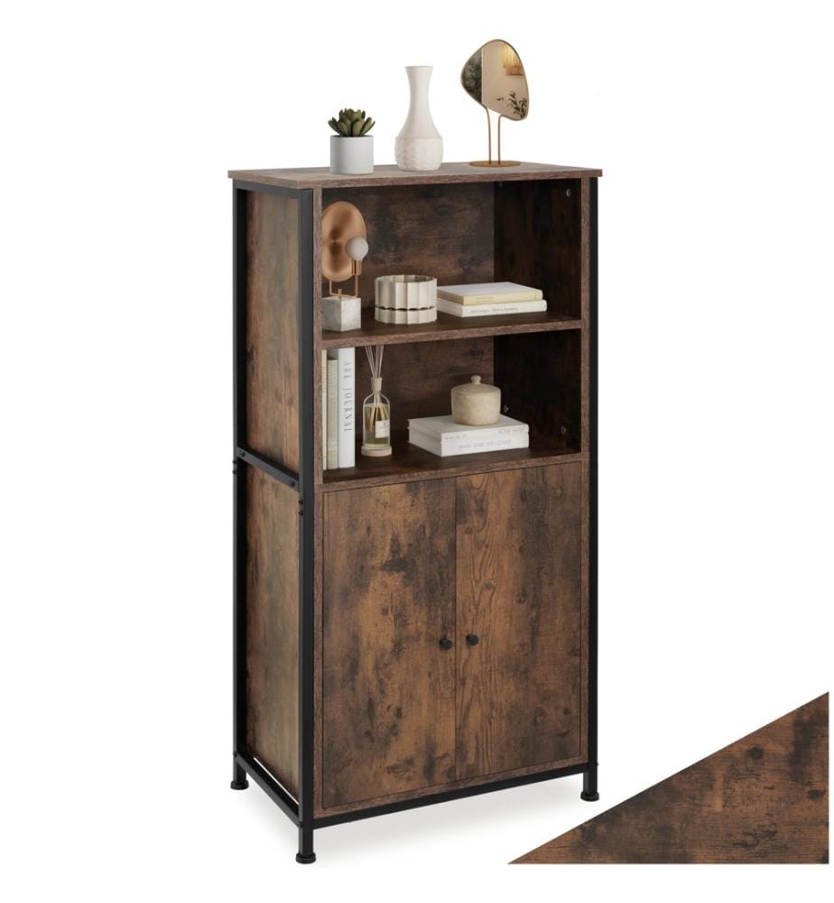Credenza Doncaster - Legno industriale scuro, rustico