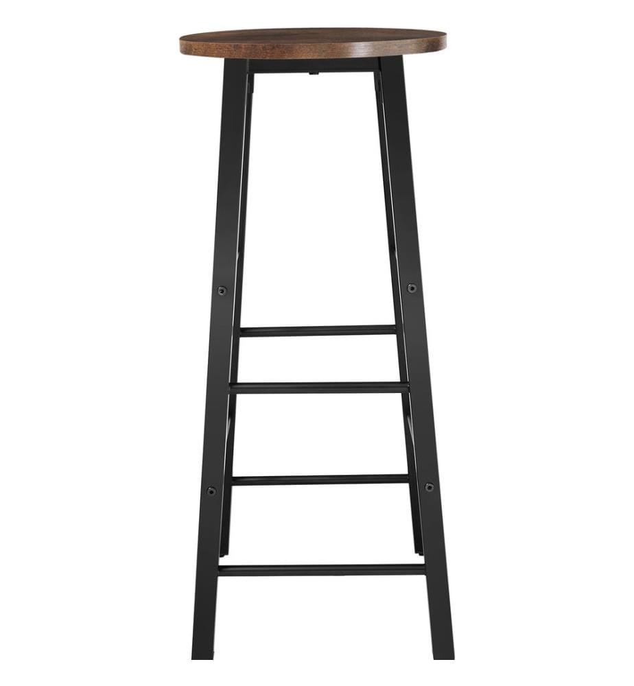 Barhocker Keynes - Industrial Holz dunkel, rustikal, 4er Set