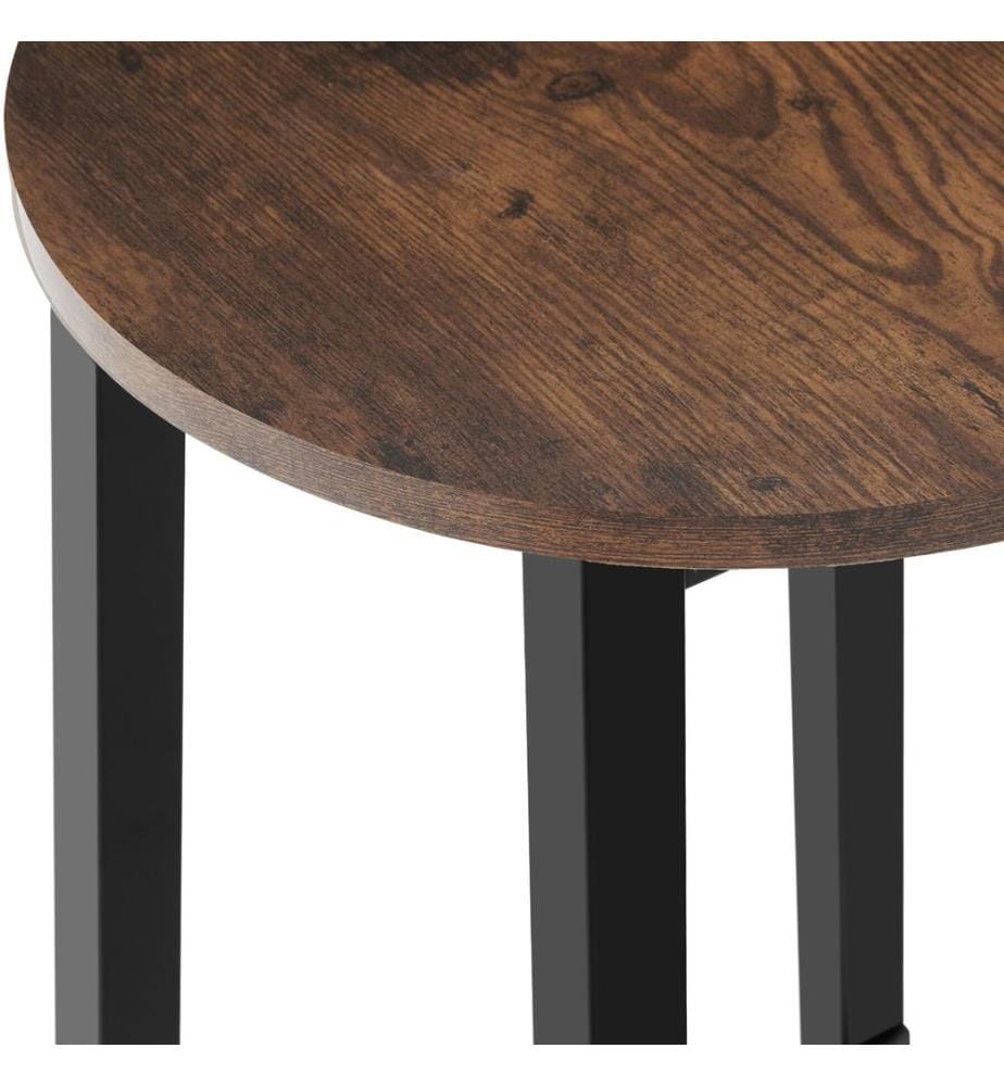 Barhocker Keynes - Industrial Holz dunkel, rustikal, 4er Set