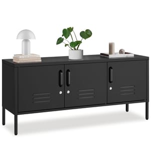 Sideboard Baker, Magnetverschluss, verstellbarer Boden - schwarz