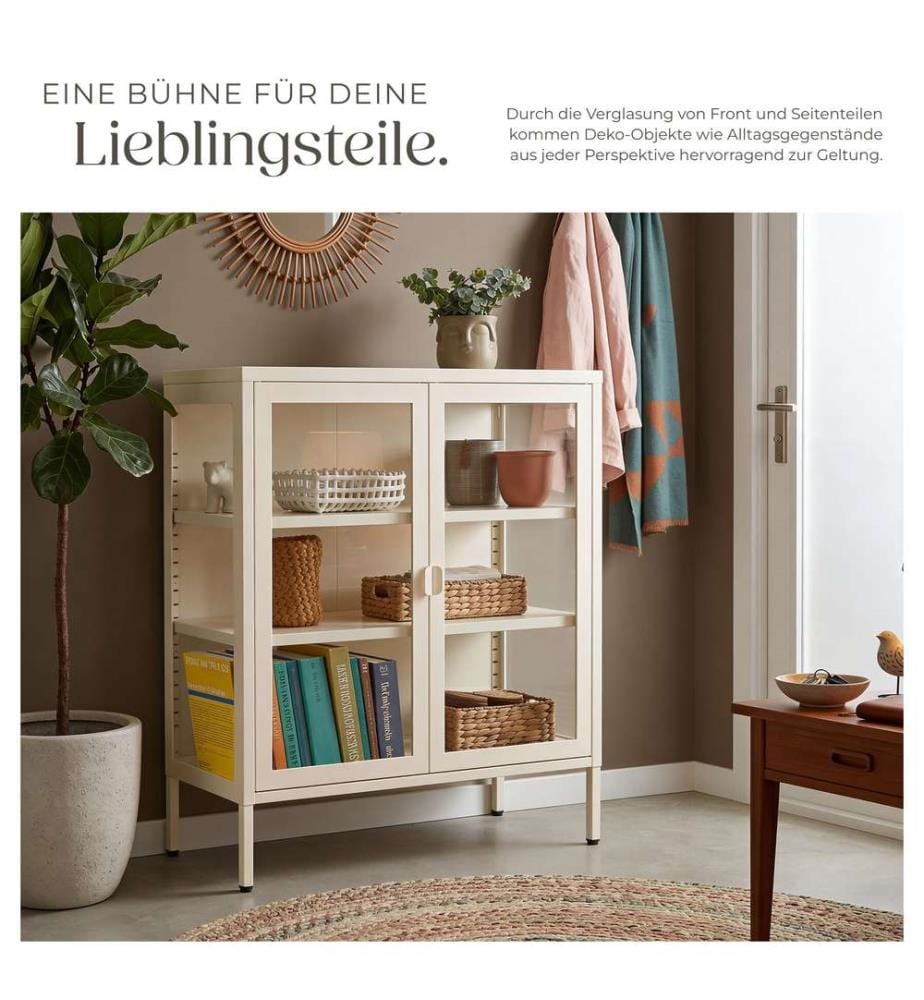 Vitrine métallique - crème