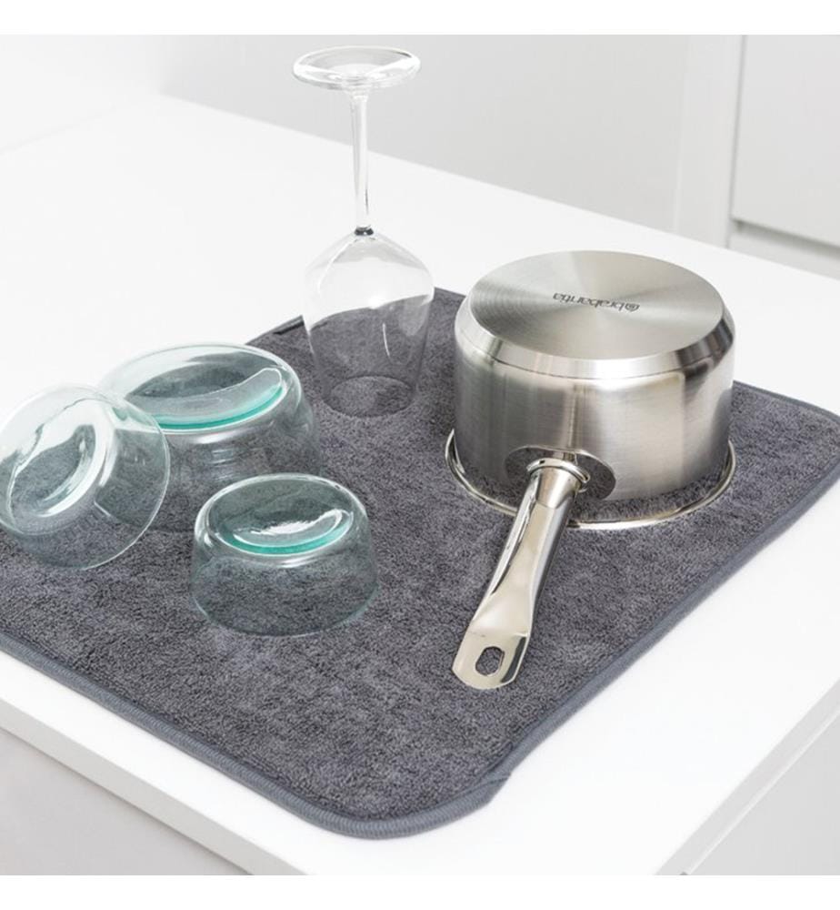 Microfiber Drainer Mat - Dark Grey
