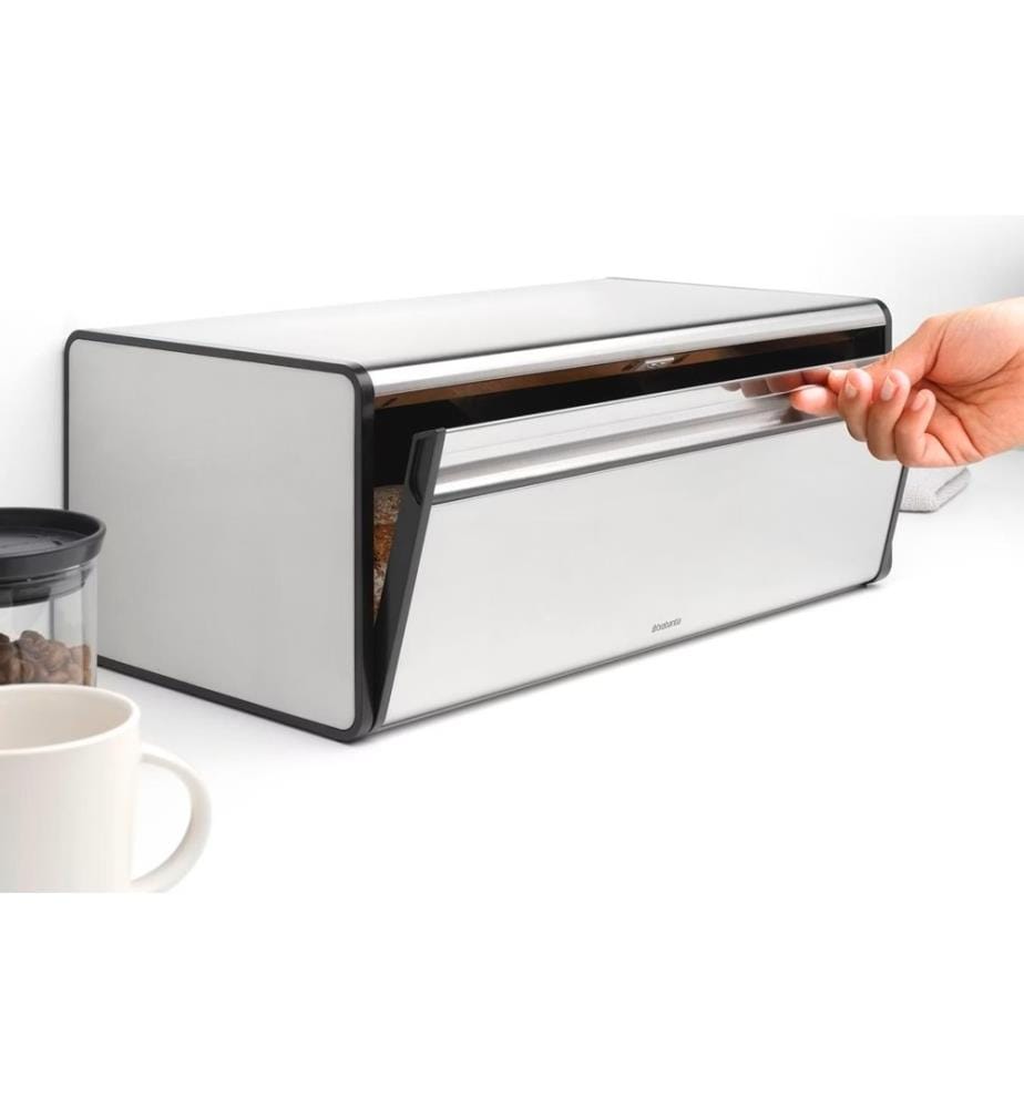 Square Bread Bin 18 L - Matt Steel