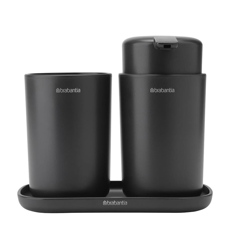 Set di 3 accessori da bagno ReNew - Grigio scuro