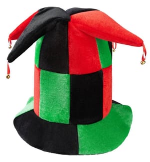 Grande cappello da giullare con campanelli