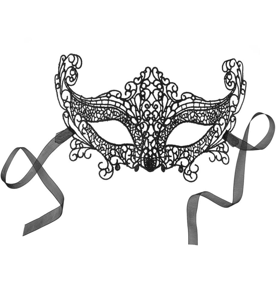 Masque en dentelle noire Chat