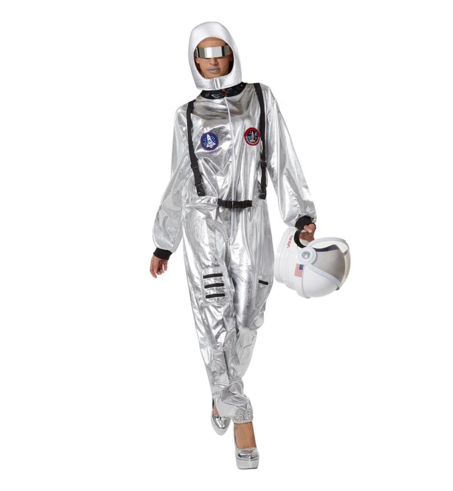 Costume unisex casco da astronauta occhiali e guanti