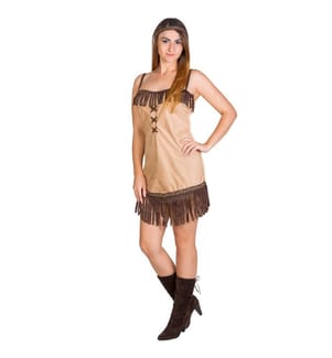 Vestito sexy da indiana con fascia per capelli
