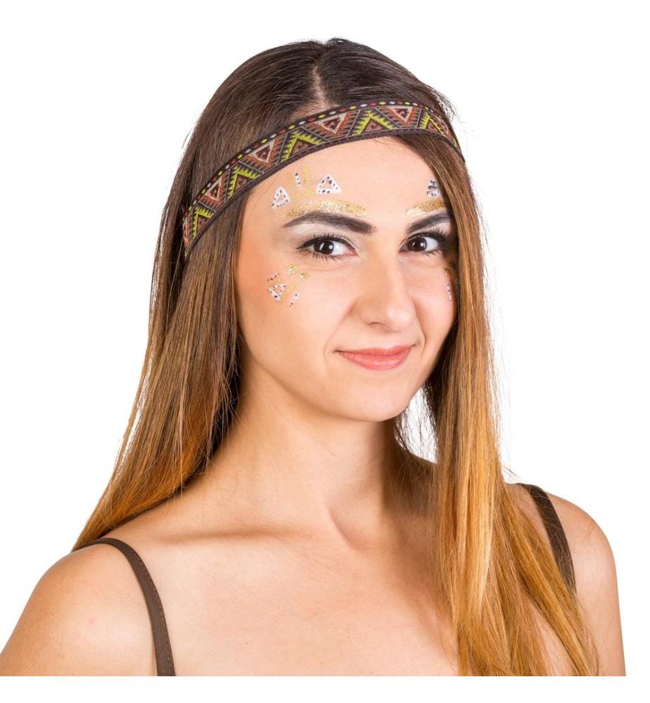 Vestito sexy da indiana con fascia per capelli