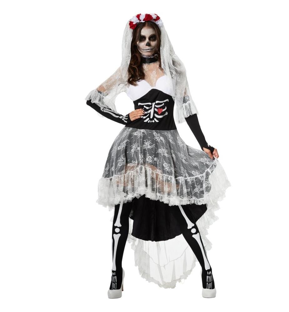 Terrificante sposa scheletro