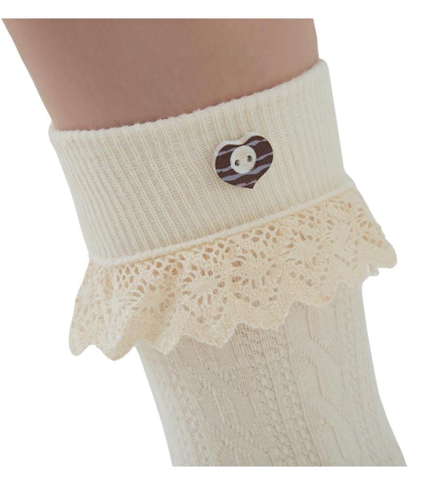 Socken mit Spitze