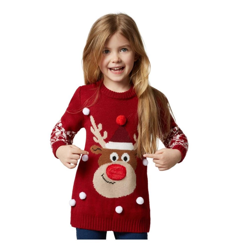 Pull de Noël Rudi le renne pour enfants