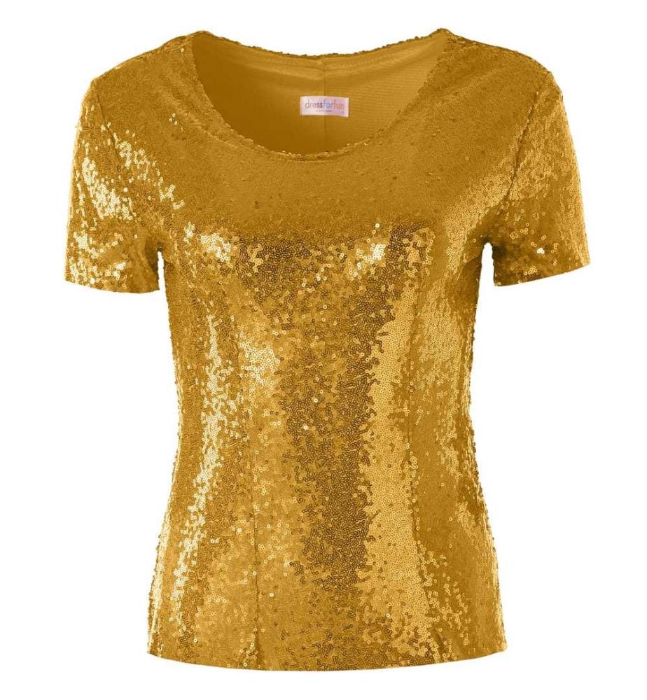 Haut à manches courtes et à paillettes