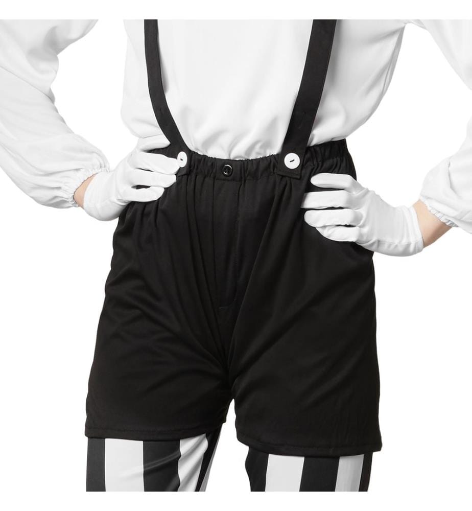Costume clown da donna bianco-nero