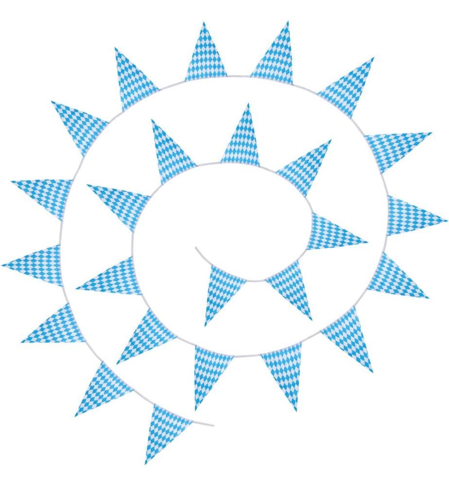 Guirlande avec motif losanges bleus et blancs