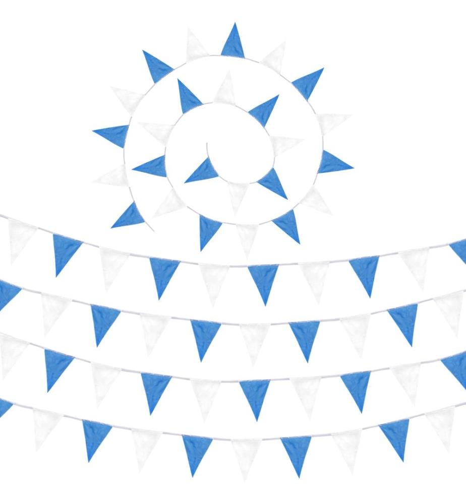 Guirlande bleue et blanche