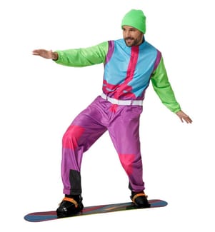 Herrenkostüm Retro 80er 90er Ski Anzug