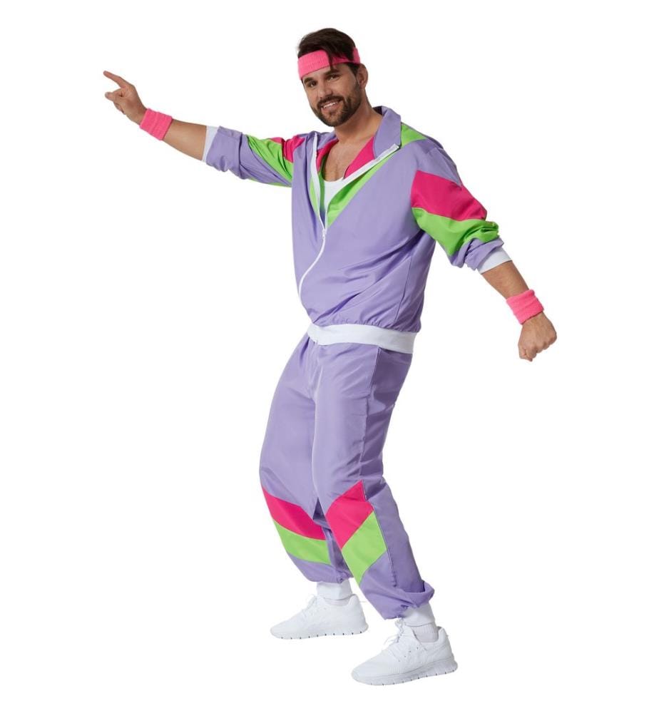 Herrenkostüm Retro 80er 90er Jahre Jogginganzug