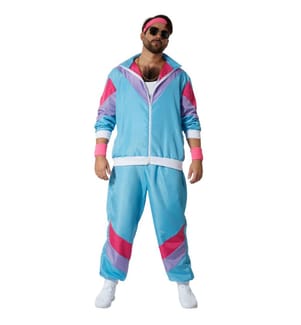 Herrenkostüm Retro 80er 90er Jahre Jogginganzug Set