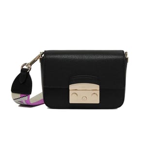Borsa a tracolla Metropolis Mini - Marmo nero e viola