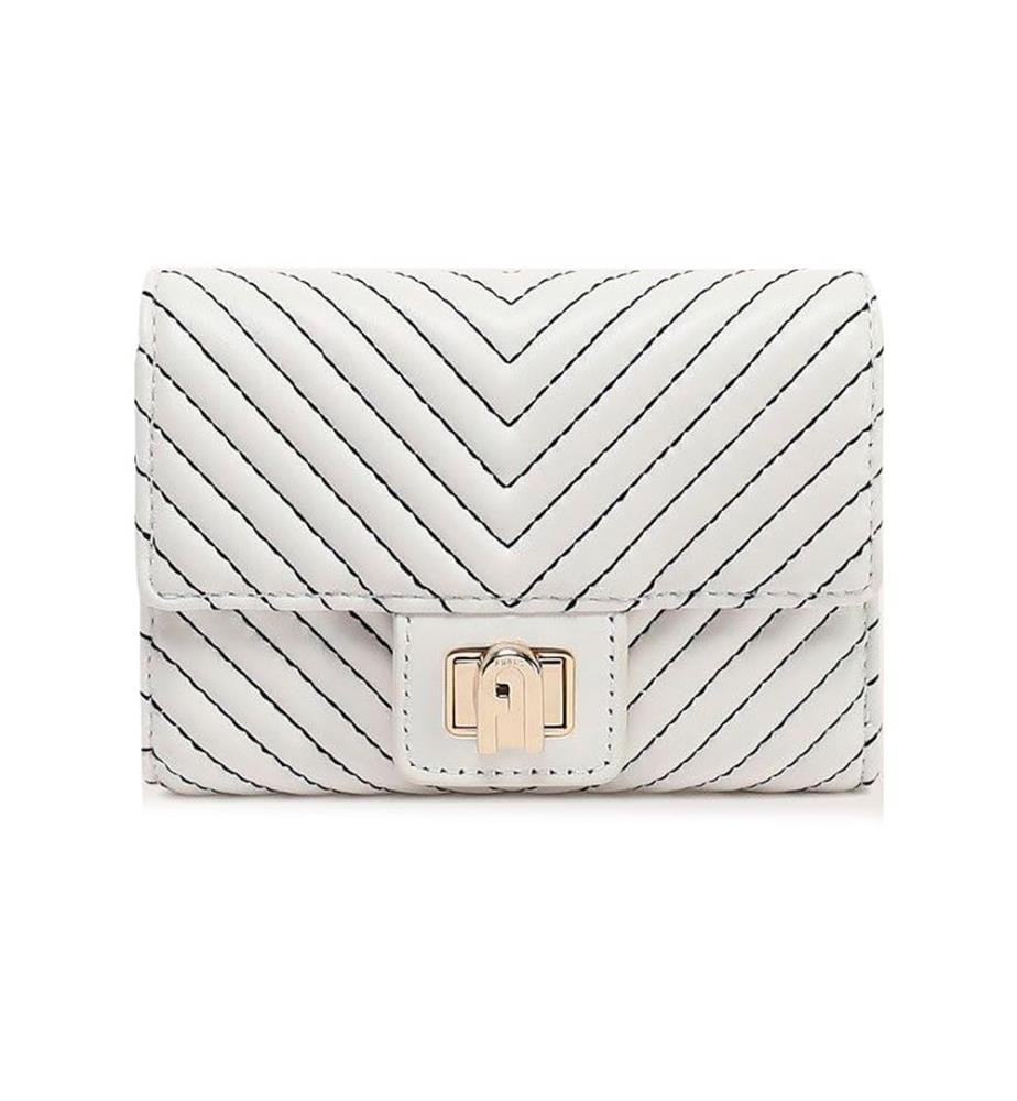 Portefeuille compact Furla Pop Star M - Blanc