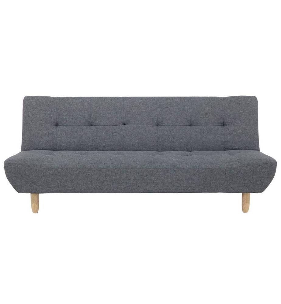Schlafsofa 3-Sitzer ALSTEN Stoff Dunkelgrau